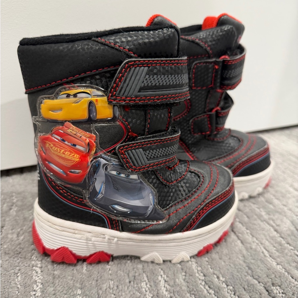 Disney Cars Black and Red Kids Boots